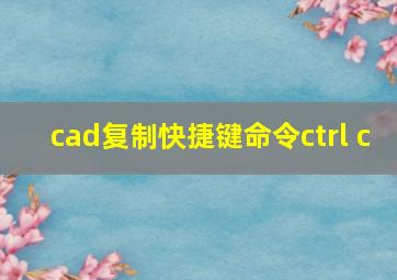 cad复制快捷键命令ctrl c